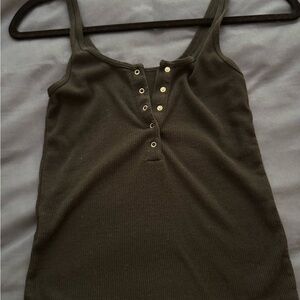 Brandy Melville Black Ribbed Camisole
